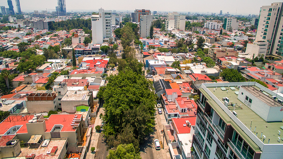 Panorámica de la Colonia Providencia con la Torre D'Bari Lofts